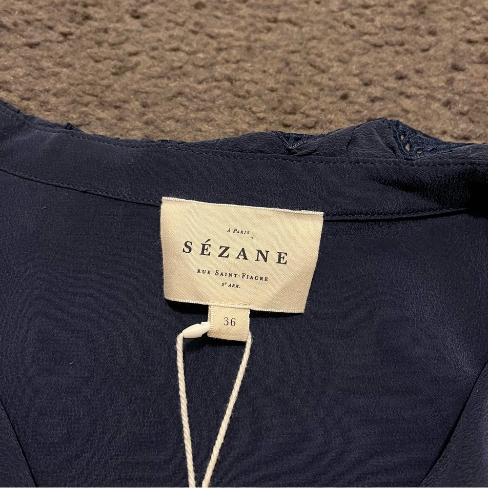 Sezane Chlo Silk Button Up Shirt - Picture 7 of 11